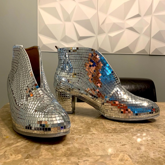 Shoes - Mirror ball disco booties